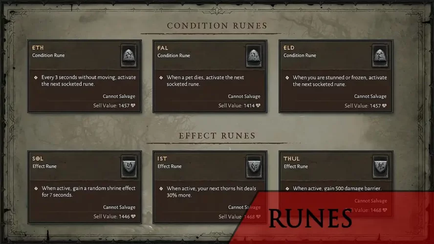 Everything we know about Runes & Rune Words in Diablo 4